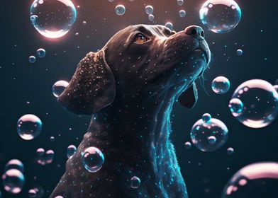 Bubble Art Dog