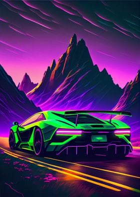 Synthwave Car 23