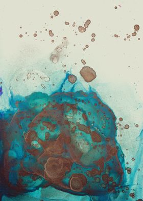 Teal and Copper abstract