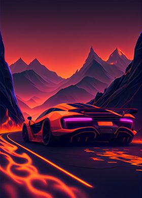 Synthwave Car 27