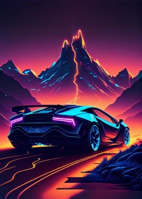 Synthwave Car 24