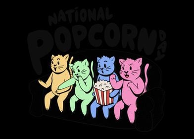 national popcorn day cats 