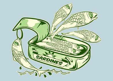 Sardines Escaping a can