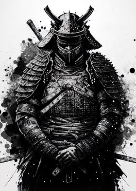 Samurai Ink Art Style