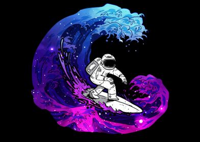 Astronaut Surfer in Space