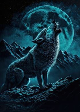 Wolves Under The Full Moon