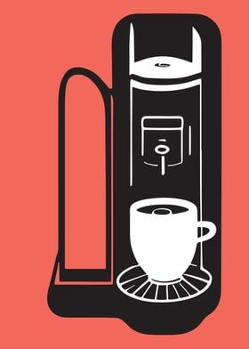 Minimal Coffee Maker Art