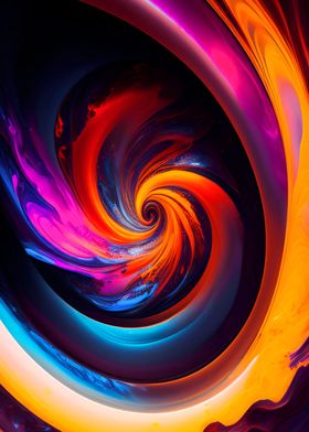 Colorful Melting Vortex