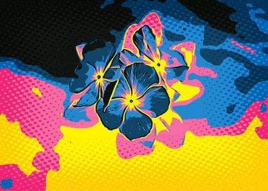 Flower in Pop Art style