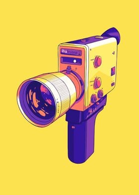 Old Camera Retro Popart