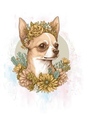 Watercolor Chihuahua Art