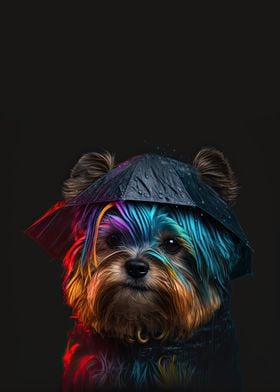 colorful cute dog
