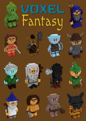 Voxel Fantasy characters