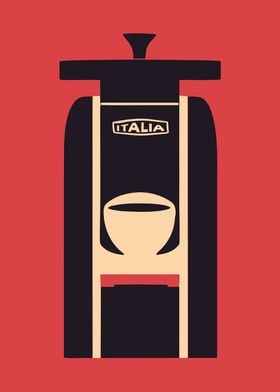 Old Coffee Machine Poster