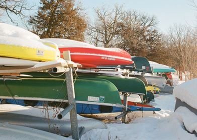 Winter Canoes 35mm Film