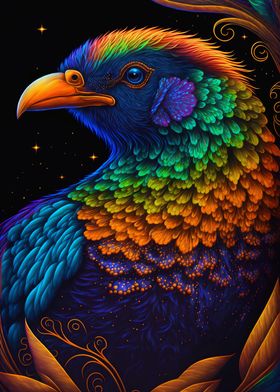 colorful iridescent bird 1