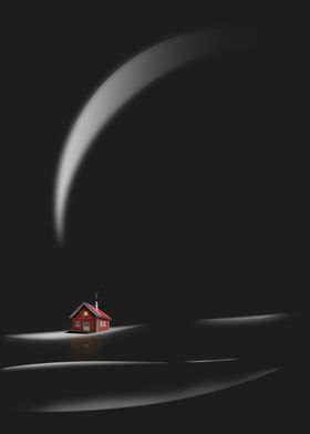 Minimal tiny red house