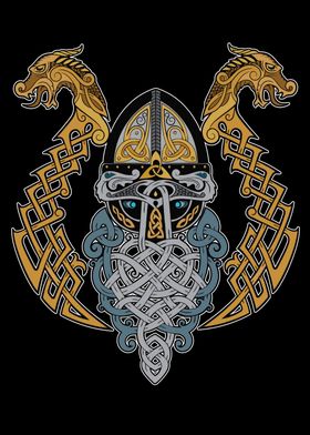 Viking Dragon Valknut Odin