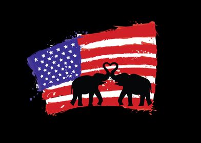 American Flag Elephants