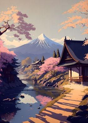 Ancient Japanese landscape