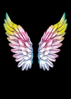 Angel Wings Rainbow Gay