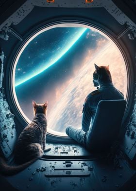 Cats on a spaceship