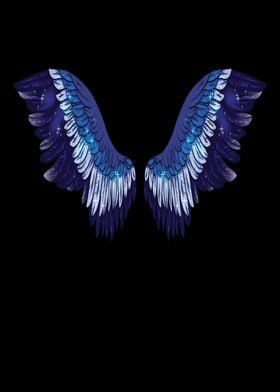 Angel Wings Bird Blue