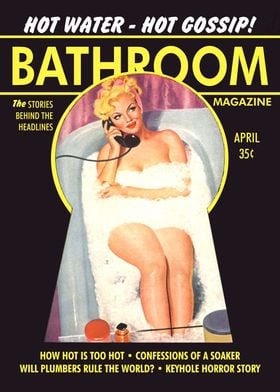 BATHROOM MAGAZINE GIRL