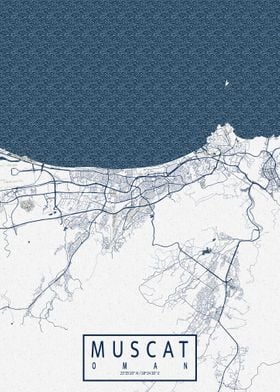 Muscat City Map Coastal