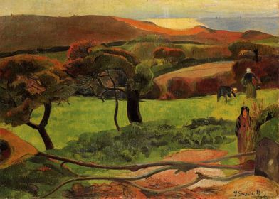 Breton landscape fields 