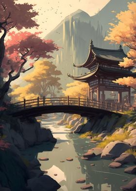 Ancient Japanese landscape