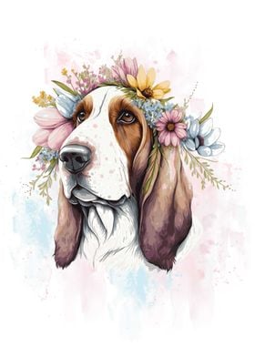 Basset Hound Watercolor