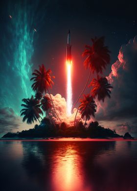 Tropical Rocket Launch