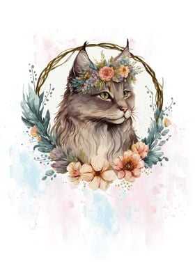 American Bobtail Cat Art