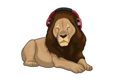 Lion Headphone Music