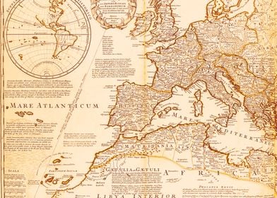 Vintage roman empire map