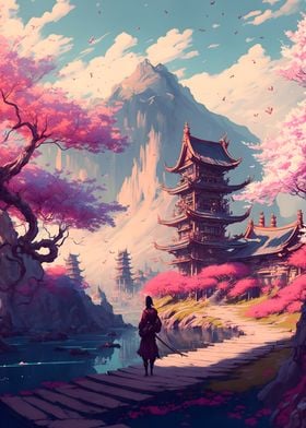 Anime Landscape' Poster by Marcelo Vieira | Displate