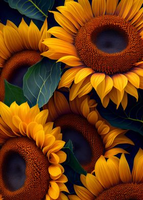Sun flower background