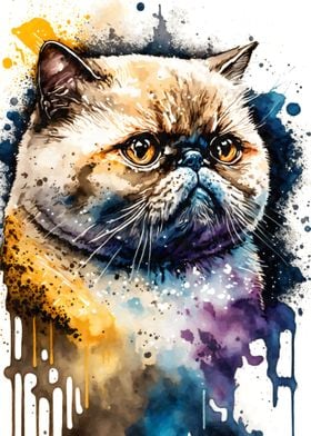 Exotic Shorthair Cat Ink