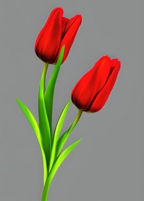 Tulip Flowers Plant Art