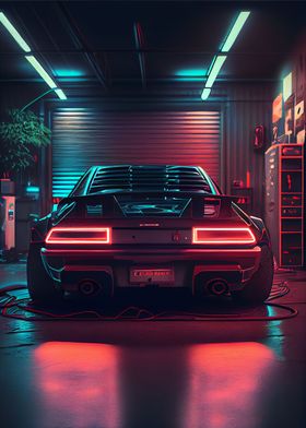 Synthwave Car 32