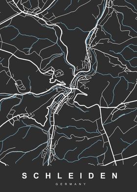 Map SCHLEIDEN GERMANY 