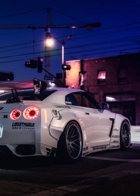 Sport Car Nissan GTR Night