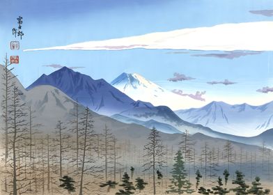 Ukiyo e View of Mount Fuji