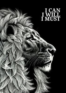 Lion quotes ' Poster by Day1bun Art | Displate