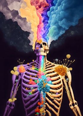 Psychedelic Skeleton Dream