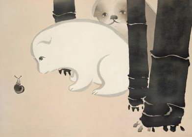 Ukiyo e Japanese Dog