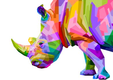 Colorful rhinoceros