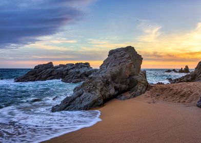 Coastal landscape sunset