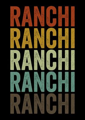 Ranchi India Retro Vintage